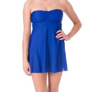 NWT STRAPLESS BANDEAU DRESS SWIM COVER-UP - M